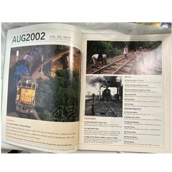 Vtg Lot 4 Trains May Jun Jul Aug 2002 Magazine Railroad Engineer Locomotive - Picture 10 of 11